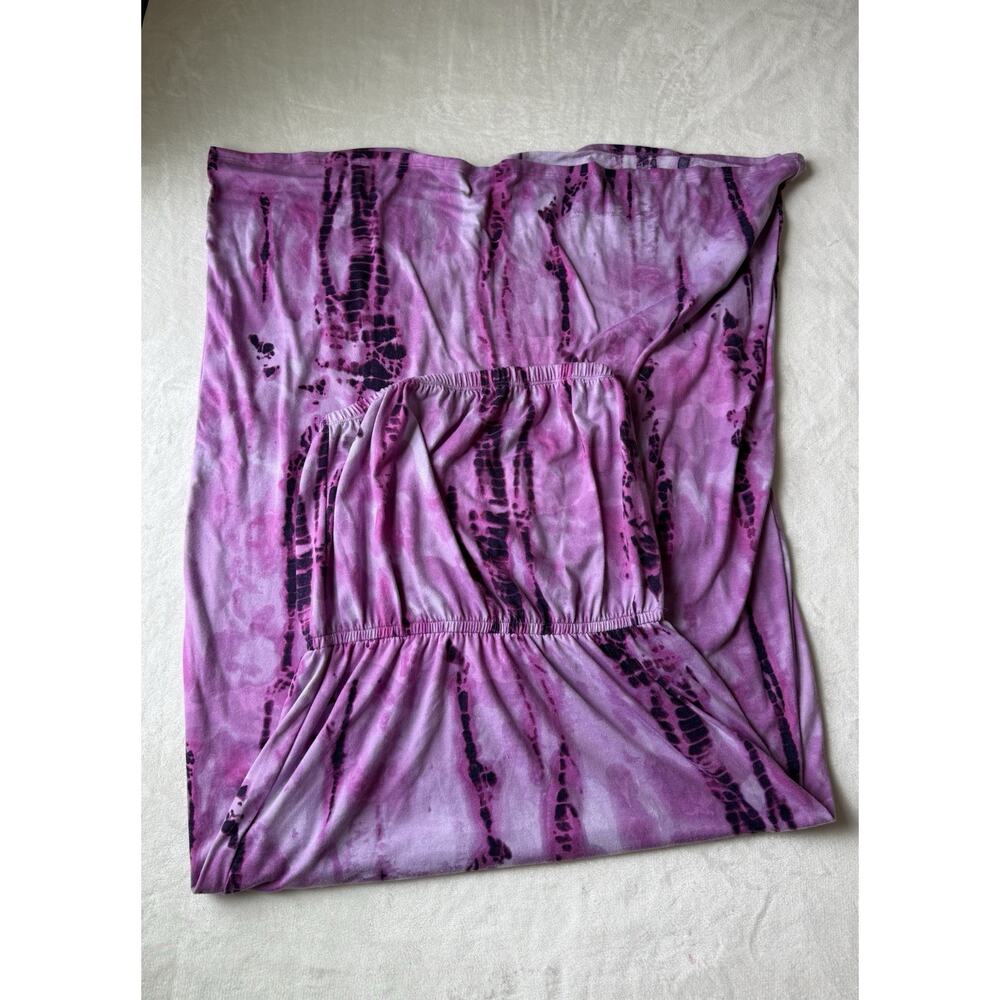 Faded Glory Purple Tie Dye Strapless Sundress Women’s 8-10 Medium Summer Dress